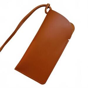 NEW ELLISON+YOUNG women's glass case bag charm in brown